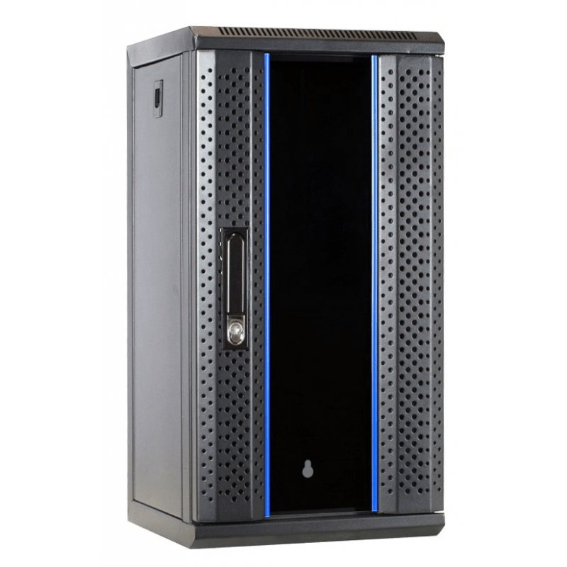 12 HE, 10” Serverschrank, mit Glastür (BxTxH)  370x450x618mm