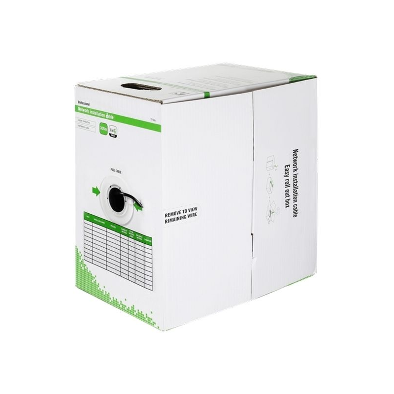 Alfaco Cat6 U/UTP-Außenkabel auf Rolle starrleiter 305 m PE – (Fca)