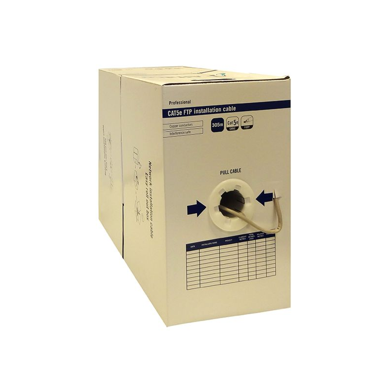 Alfaco Cat5E F/UTP solid core cable on reel 305m grey LSZH – (Eca)