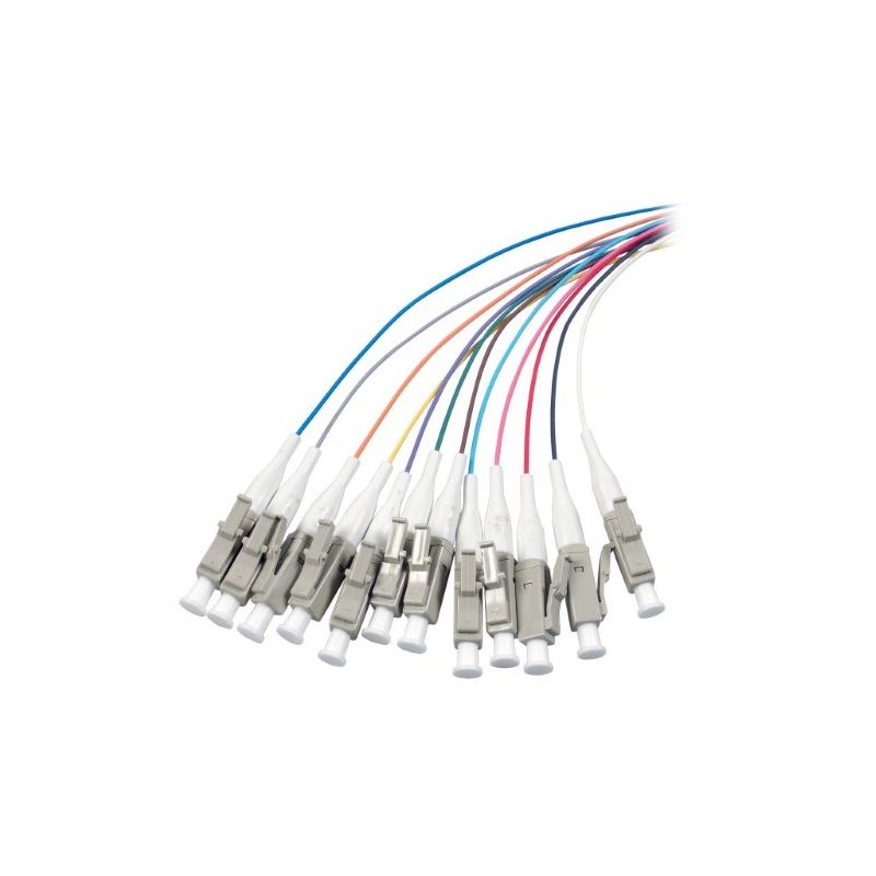 OM4 Glasfaser Pigtail farbiges Set LC - 12 Stück