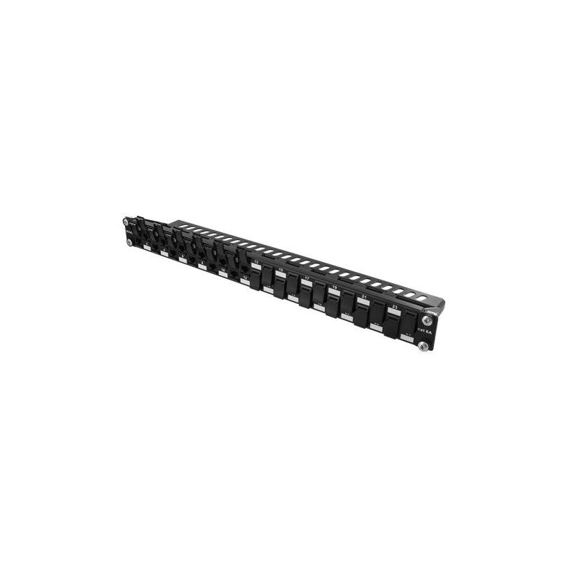 CAT6a UTP patchpaneel met LSA keystones- 24 poorts